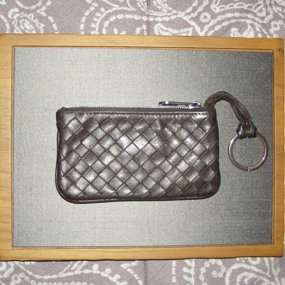 EUC Bottega Veneta Intrecciato Brown key pouch Card holder Buttery soft … - Picture 1 of 14